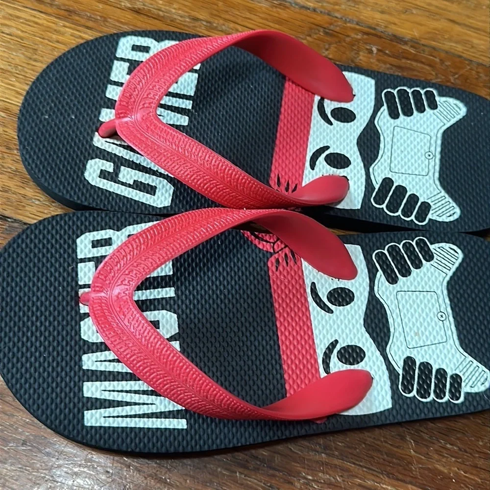 Young Boy’s “Master Gamer” Flip Flops, Ninja, Sz 1-2